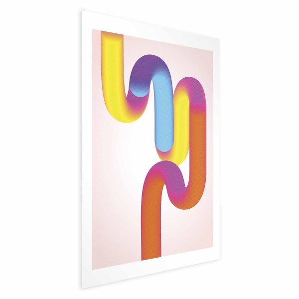 Poster - Rainbow Tubes - abstract illustration with colorful gradients