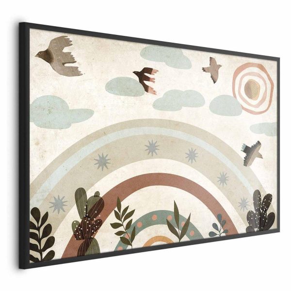 Poster - Rainbow and Birds