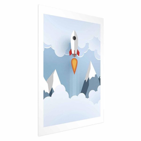 Poster - Rocket in the Clouds