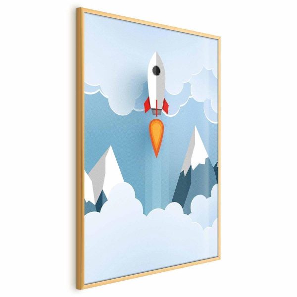 Poster - Rocket in the Clouds