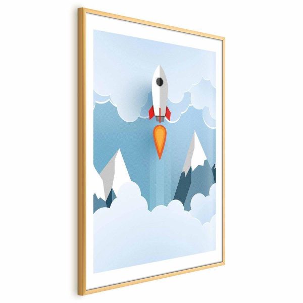 Poster - Rocket in the Clouds