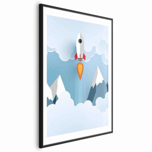 Poster - Rocket in the Clouds