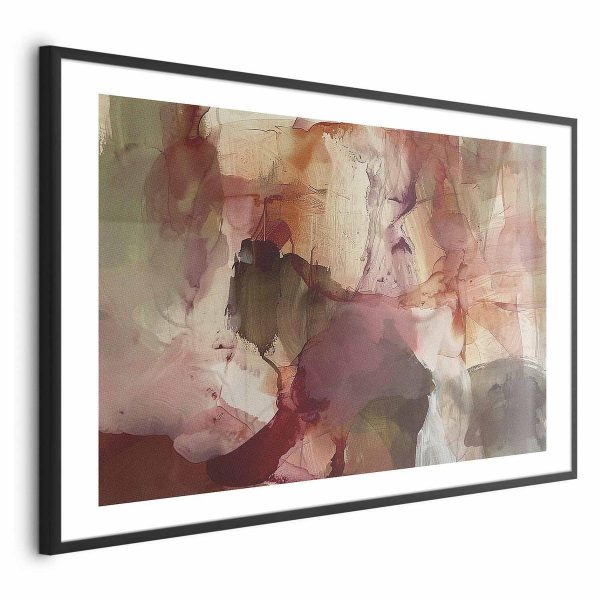 Poster - Spring Composition - glimmers and forms in watercolor technique