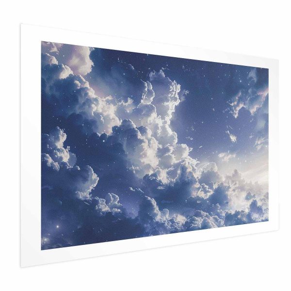 Poster - Starry Clouds and Soft Light Over a Corner of the Sky