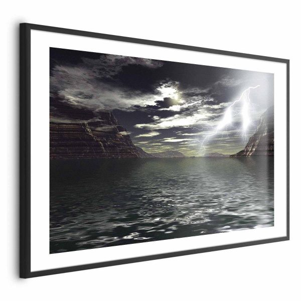 Poster - Storm Over the Lake