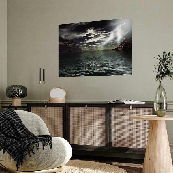 Poster - Storm Over the Lake