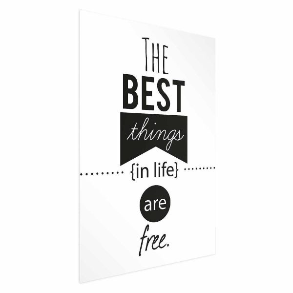 Poster - The Best Things in Life Are Free