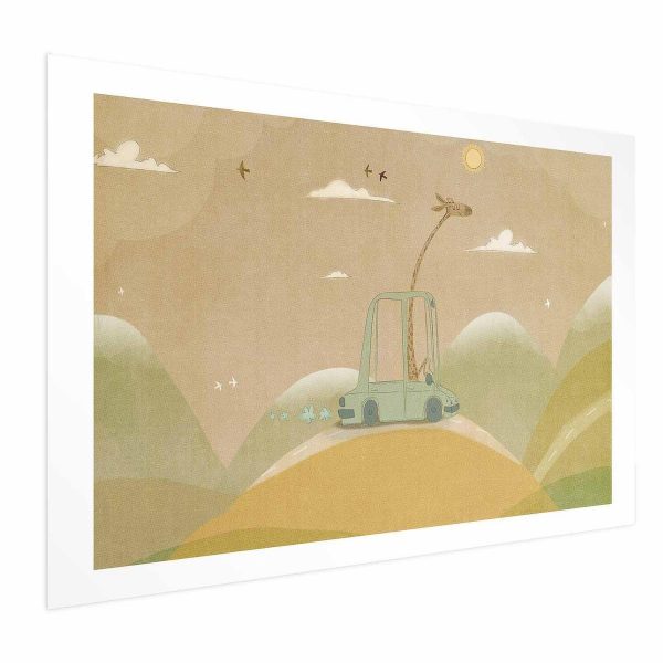 Poster - Traveling Giraffe