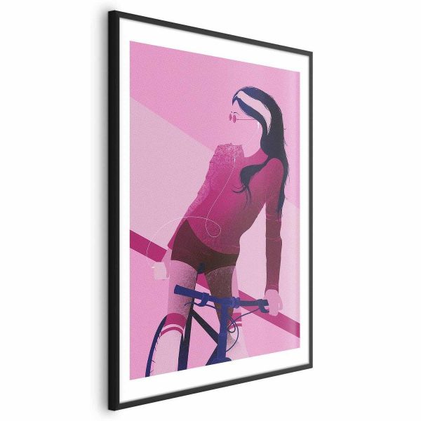 Poster - Woman on a Bicycle