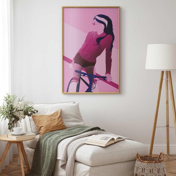 Poster - Woman on a Bicycle