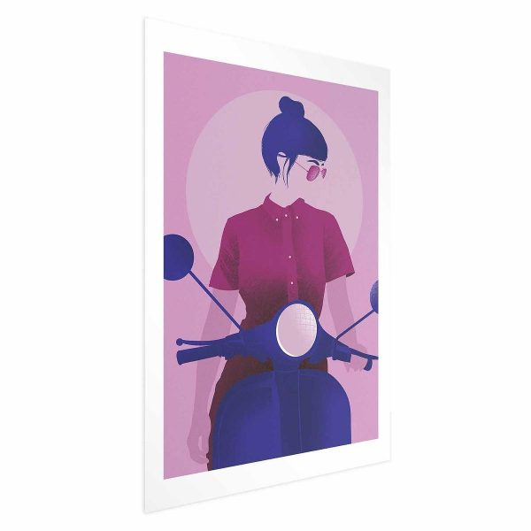 Poster - Woman on a Scooter