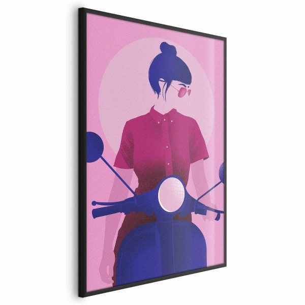 Poster - Woman on a Scooter