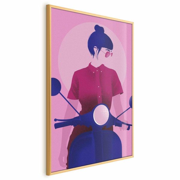 Poster - Woman on a Scooter