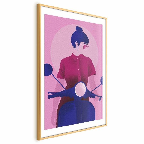 Poster - Woman on a Scooter