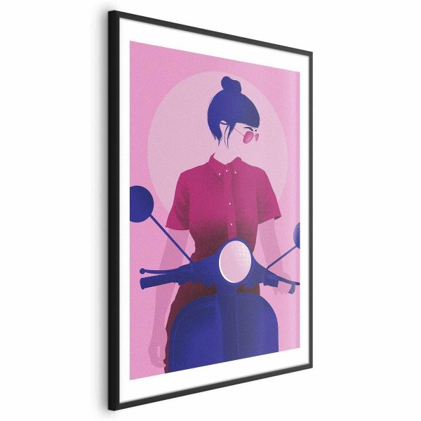 Poster - Woman on a Scooter