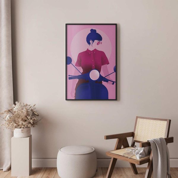 Poster - Woman on a Scooter