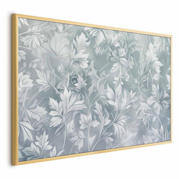 Poster - Worn Floral Patterns in Muted Turquoises