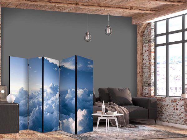 Room Divider - Aerial Landscapes: Rays Illuminating Fluffy Cloud Formations
