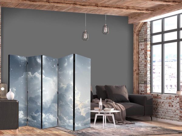 Room Divider - Astral Calm: Stars Scattered Above Gentle Clouds