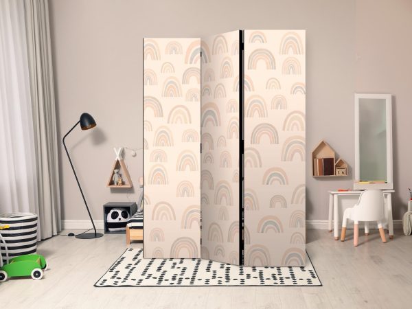 Room Divider - August Sky - Rainbows of Various Sizes in Muted Colors - Image 3