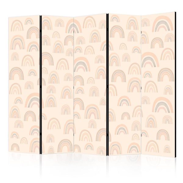Room Divider - August Sky - Rainbows of Various Sizes in Muted Colors