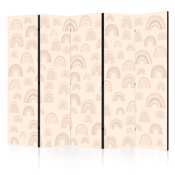 Room Divider - August Sky - Rainbows of Various Sizes in Muted Colors