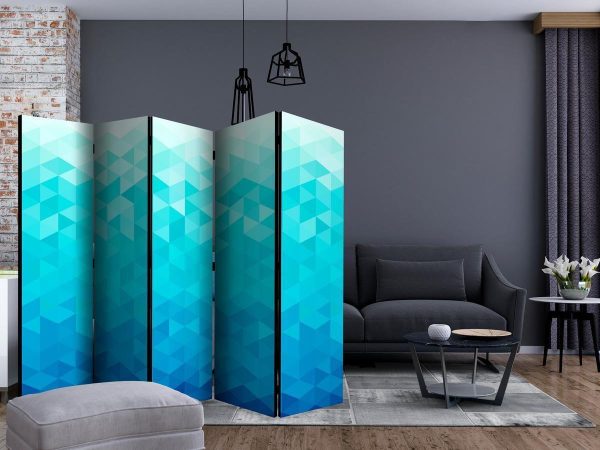 Room Divider - Azure pixel II