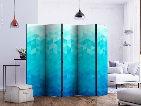Room Divider - Azure pixel II