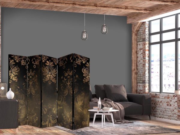 Room Divider - Baroque Ornaments in Patinated Gold and Bronze - Retro Motif - Image 2