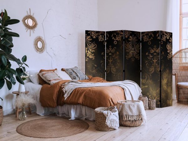 Room Divider - Baroque Ornaments in Patinated Gold and Bronze - Retro Motif - Image 3
