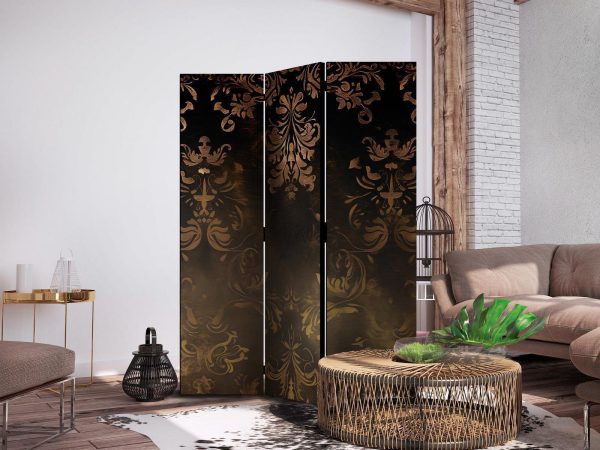 Room Divider - Baroque Ornaments in Patinated Gold and Bronze - Retro Motif - Image 3