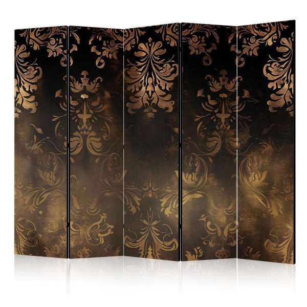 Room Divider - Baroque Ornaments in Patinated Gold and Bronze - Retro Motif