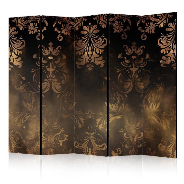 Room Divider - Baroque Ornaments in Patinated Gold and Bronze - Retro Motif