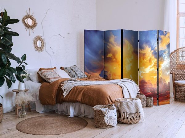 Room Divider - Beautiful Sunset - Clouds in Warm Tones