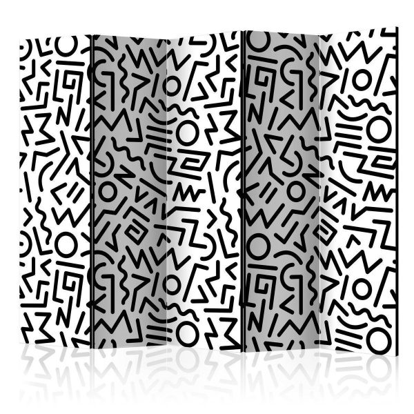 Room Divider - Black and White Maze II