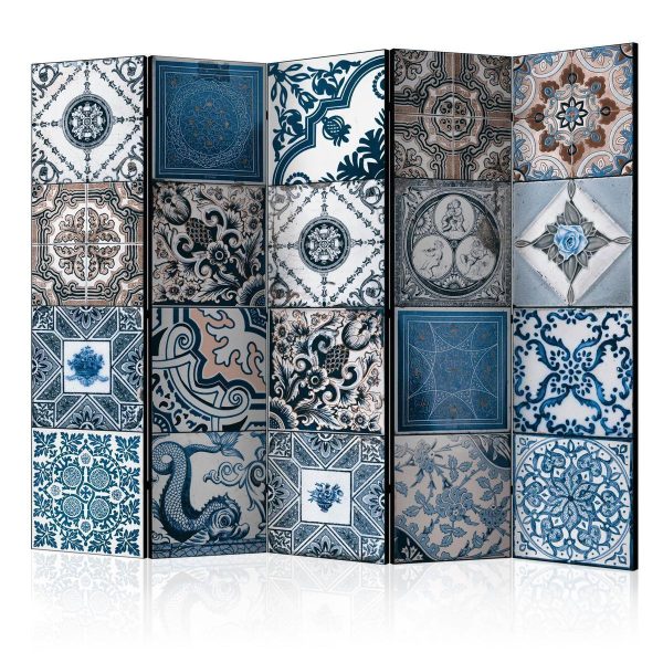 Room Divider - Blue Arabesque II