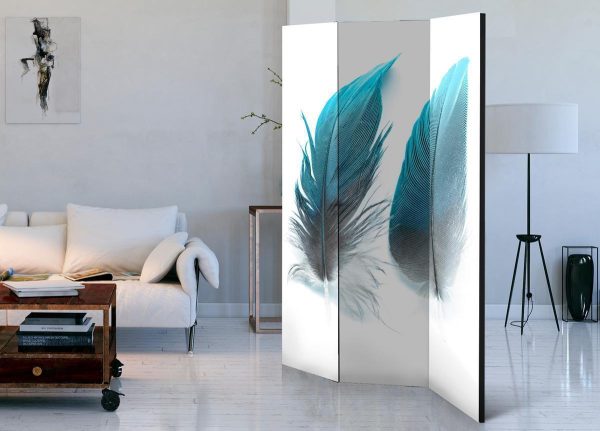 Room Divider - Blue Feathers