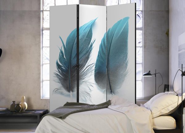 Room Divider - Blue Feathers