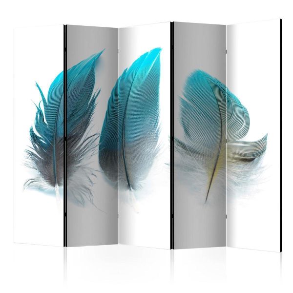 Room Divider - Blue Feathers II