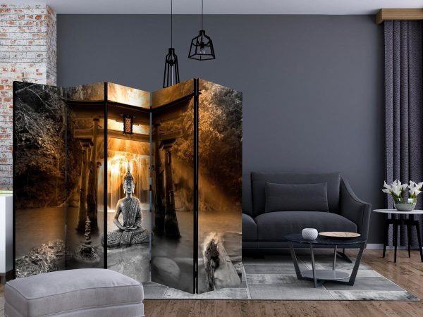 Room Divider - Buddha Smile (Orange) II