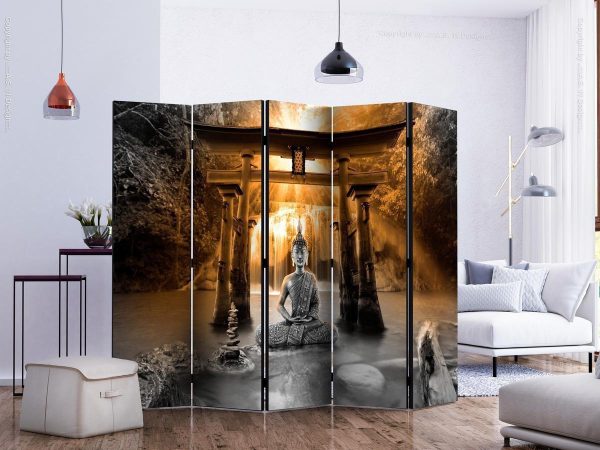 Room Divider - Buddha Smile (Orange) II