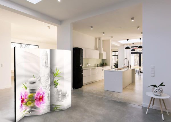 Room Divider - Buddha and Orchids II