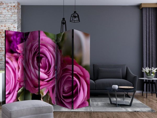 Room Divider - Bunch of lila flowers II