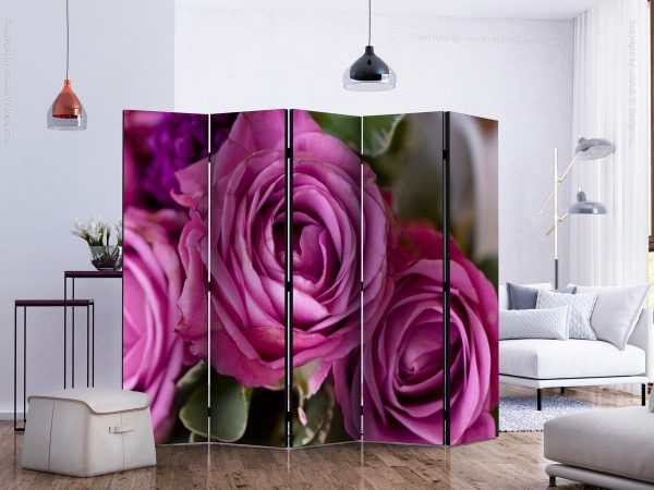 Room Divider - Bunch of lila flowers II