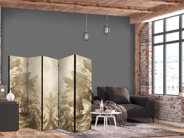 Room Divider - Carved Baroque Ornaments - Rich Composition in Sepia Colors