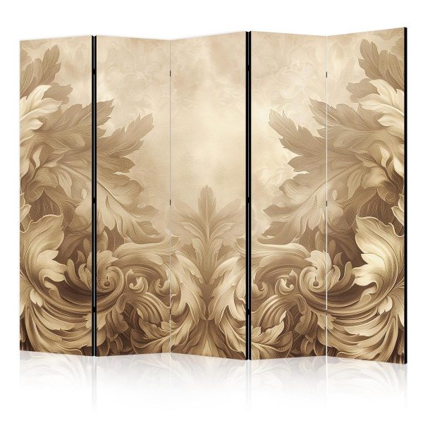 Room Divider - Carved Baroque Ornaments - Rich Composition in Sepia Colors
