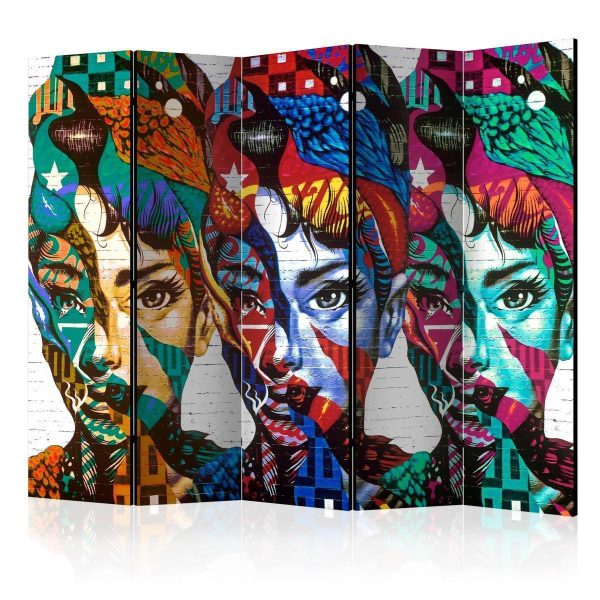 Room Divider - Colorful Faces II