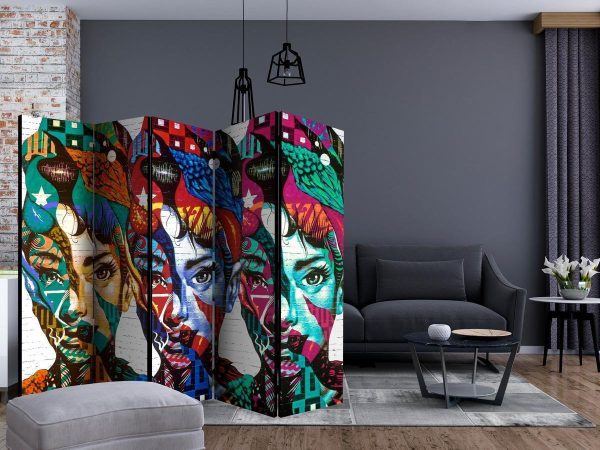 Room Divider - Colorful Faces II