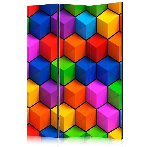 Room Divider - Colorful Geometric Boxes