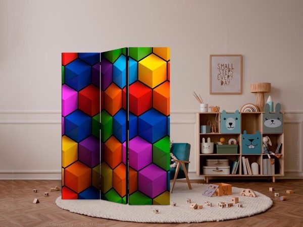 Room Divider - Colorful Geometric Boxes